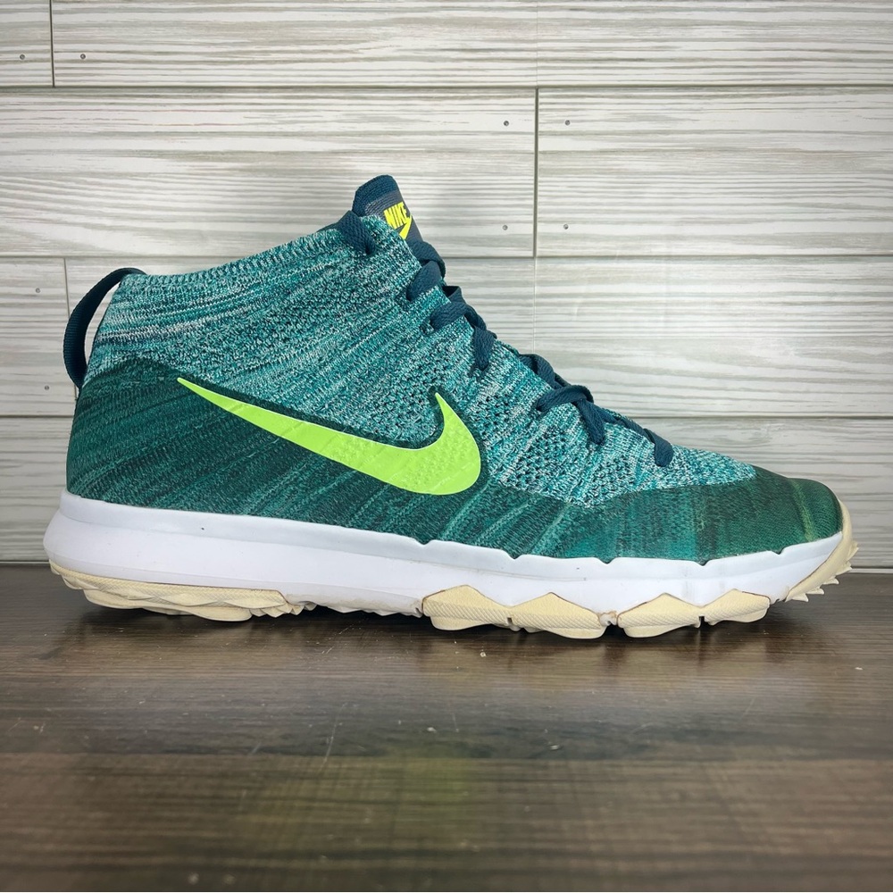 Nike Teal & Volt Men's Mid-Top Golf Shoes